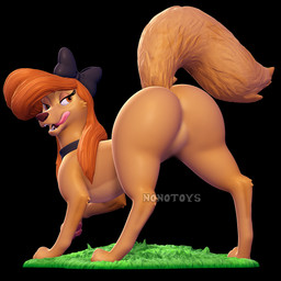 brown_body brown_fur female feral fur paws quadruped solo tail tongue tongue_out nonotoys disney the_fox_and_the_hound dixie_(tfath) canid canine canis domestic_dog mammal 1:1 3d_(artwork) digital_media_(artwork) hi_res
