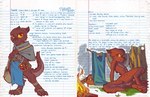 anthro anus character_sheet_(rpg) clothed clothing female flat_chested genitals horn humanoid_genitalia humanoid_pussy non-mammal_pussy nude pussy red_body red_eyes red_scales scales sitting solo standing text wall_of_text yellow_sclera mister_d dungeons_and_dragons hasbro wizards_of_the_coast tsavik_(mister_d) kobold scalie 2020 english_text hi_res model_sheet