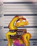 brown_body brown_scales clothing eyebrows fangs feral inside limbless_vertebrate looking_sideways male mugshot open_mouth scales smile solo tail tan_body tan_scales teeth text tongue yellow_sclera koko2unite barbie_and_ken_mugshot_meme dreamworks the_bad_guys mr._snake_(the_bad_guys) reptile scalie snake 2023 4:5 bust_portrait digital_media_(artwork) english_text meme portrait