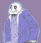 2015 animated_skeleton bone clothed clothing hauntzor humanoid looking_at_viewer not_furry sans_(undertale) skeleton solo undead undertale undertale_(series)