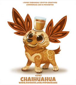 ambiguous_gender beverage brown_body brown_eyes brown_fur feral fur glass humor pun smile solo tan_body tan_fur tea text visual_pun piper_thibodeau canid canine canis chihuahua domestic_dog mammal toy_dog digital_media_(artwork) digital_painting_(artwork) english_text painting_(artwork) url