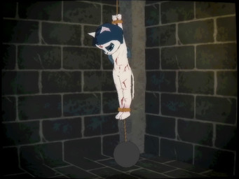 anthro blood bodily_fluids bound breasts brick brick_wall clenched_teeth cruelty crying eyeshadow female forced genitals inquisition makeup navel nipples nude occult_symbol pain pentagram peril rope ryona small_breasts solo strappado suffering suspension symbol tears teeth torture vulva wall_(structure) whip_mark wounded young young_female e254e cartoon_hangover the_summoning claire_(the_summoning) domestic_cat felid feline felis mammal 3d_(artwork) 3d_animation 4:3 animated digital_media_(artwork) hi_res no_sound short_playtime video