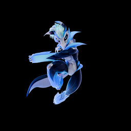 anthro black_body black_scales blue_body blue_eyes blue_hair blue_scales breasts cybernetics featureless_breasts featureless_crotch female fighting_pose fist floating glistening glistening_body glistening_scales hair looking_aside machine navel non-mammal_breasts non-mammal_navel pose scales short_hair simple_background solo tail thick_tail transparent_background white_body white_hair white_scales wide_hips warfaremachine warfaremachine_(modeler) cassie_alilkira warfare_alilkira alien android biyemorph cyborg lizard reptile robot scalie 1:1 3d_(artwork) absurd_res alpha_channel digital_media_(artwork) full-length_portrait hi_res portrait