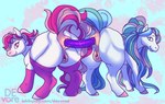 anal anal_penetration animal_genitalia animal_pussy anus blue_hair butt clothing dildo dildo_in_ass dildo_insertion double_dildo duo equine_anus equine_genitalia equine_pussy female feral fur genitals hair hooves legwear looking_at_viewer multicolored_hair object_in_ass penetration perla_(wild_manes) pink_hair presenting presenting_anus presenting_pussy puffy_anus pussy sex_toy sex_toy_in_ass sex_toy_insertion simple_background smile smiling_at_viewer tail thick_thighs thigh_highs white_body white_fur devore wild_manes candi_(wild_manes) equid equine horse mammal 2025 digital_drawing_(artwork) digital_media_(artwork) hi_res shaded signature