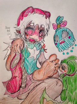 5_toes anthro barefoot black_clothing black_footwear black_legwear black_socks black_stockings black_stripes black_thigh_highs black_thigh_socks boots brown_body brown_fur clothing dress duo feet female female/female feral foot_fetish foot_focus foot_grab footwear fur hair hat headgear headwear humanoid_feet legwear open_mouth pattern_clothing pattern_footwear pattern_legwear pattern_socks pattern_stockings pattern_thigh_highs pattern_thigh_socks pink_clothing pink_dress plantigrade red_clothing red_hat red_headwear shoes simple_background size_difference sock_fetish socks soles stockings striped_clothing striped_footwear striped_legwear striped_socks striped_stockings striped_thigh_highs striped_thigh_socks stripes thigh_highs thigh_socks toes white_clothing white_footwear white_hair white_legwear white_socks white_stockings white_stripes white_thigh_highs white_thigh_socks mongmulcj roco_kingdom domestic_cat felid feline felis humanoid mammal absurd_res hi_res