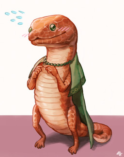 4_fingers 4_toes ambiguous_gender anthro big_head biped blush blush_lines cape clothing contiguous_snout digitigrade earless featureless_crotch feet fingers glistening glistening_body glistening_scales green_cape green_clothing green_eyes index_to_index long_neck nude orange_body orange_scales pink_background scales semi-anthro short_legs simple_background smile snout solo standing sweatdrop_(iconography) tail tapering_tail thick_tail toes ventral_scales white_background wide_crotch boiled_egg27 elden_ring fromsoftware zorayas legged_snake manserpent reptile scalie snake 2022 digital_media_(artwork) digital_painting_(artwork) hi_res painting_(artwork) shaded signature soft_shading female_(lore)