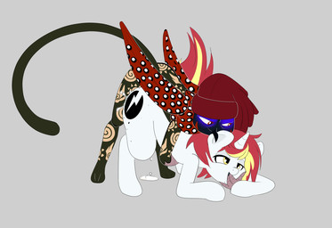 ass_up beak bite bodily_fluids claws clothing cum cum_drip cum_inside doggystyle dripping duo ear_bite female feral finger_in_mouth from_behind_position genital_fluids hair hat headgear headwear hooves long_tail male male/female markings mounting paws red_hair sex simple_background skinny small_snout solo spots tail wings villegreen hasbro my_little_pony mythology avian equid equine felid feline gryphon horse hybrid mammal mythological_avian mythological_creature pony body white hi_res