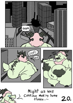 4_horns anthro areola belly big_areola big_belly big_breasts big_nipples black_spots blotchy_areola breasts breath city city_destruction destroyed_building destruction dialogue eyewear fur glasses green_body green_fur horn huge_areola huge_belly huge_breasts huge_nipples macro male multi_horn nipple_dip nipples nude_anthro nude_male obese obese_anthro obese_male overweight overweight_anthro overweight_male panting pink_body pink_fur pink_wool rampage solo speech_bubble spiked_tail spikes spikes_(anatomy) spots spotted_hips spotted_shoulders tail text thick_thighs wearing_glasses wool_(fur) wool_hair living_lupis shawn_(living_lupis) bovid caprine kaiju mammal monster sheep 2025 absurd_res black_and_white comic english_text hi_res monochrome