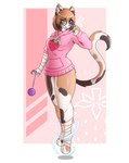 anthro ball_of_yarn bandage clothing eyewear feet female floating food foot_wraps fruit glasses heterochromia hoodie looking_at_viewer plant solo strawberry topwear wraps yarn sulldfox ashley_(calicos_rule4l) calico_cat domestic_cat felid feline felis mammal absurd_res hi_res