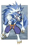 anthro blue_body fur male muscular muscular_anthro muscular_male solo white_body shimomaro capcom darkstalkers mythology jon_talbain canid canine canis mammal mythological_canine mythological_creature werecanid werecanine werecreature werewolf wolf 2021