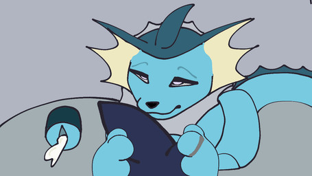 animated_gif bedroom bedroom_eyes bodily_fluids clothing cum cum_in_sex_toy digit_ring duo female feral genital_fluids jewelry legwear male narrowed_eyes penetrable_sex_toy ring seductive sex_toy solo stockings wedding_ring clown-hours nintendo pokemon eeveelution generation_1_pokemon pokemon_(species) vaporeon 16:9 animated short_playtime widescreen