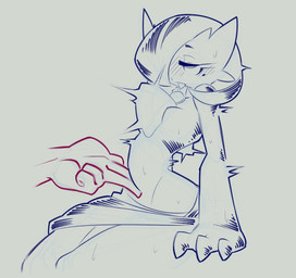 anthro arched_back aroused belly_rub biped blush blushing_profusely breasts collar collar_only collar_tag eyes_rolled_up featureless_breasts female looking_pleasured mole_under_eye nude side_view sitting small_breasts small_waist sweating_profusely teasing tongue tongue_out trembling_for_pleasure wide_hips dorian-bc nintendo pokemon gardevoir generation_3_pokemon pokemon_(species) 2022 sketch