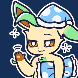 4_fingers ambiguous_gender brown_body brown_eyes brown_fur clothing feral fingers fur gesture green_body green_fur hat headgear headwear leaf nightcap outline pawpads pillow solo tan_body tan_fur tired waving waving_at_viewer white_outline endwl nintendo pokemon eeveelution generation_4_pokemon leafeon pokemon_(species) 1:1 2023 alpha_channel digital_media_(artwork) half-length_portrait low_res portrait unavailable_at_source