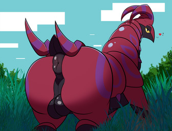 animal_genitalia anus backsack balls butt equine_genitalia feral genitals male outside presenting presenting_anus presenting_hindquarters puffy_anus solo standing lexi_arts nintendo pokemon generation_5_pokemon pokemon_(species) scolipede absurd_res hi_res