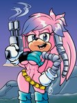 abs anthro big_breasts breasts clothed clothing cybernetics female gun hand_on_hip machine muscular muscular_female pantsless ranged_weapon solo under_boob weapon barely_sly archie_comics sega sonic_the_hedgehog_(archie) sonic_the_hedgehog_(comics) sonic_the_hedgehog_(series) julie-su echidna mammal monotreme 2024 3:4 signature