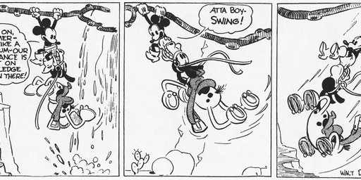 ambiguous_gender anthro boots bottomwear clothed clothing cowboy_boots dialogue duo eyes_closed feral footwear gloves handwear hooves male motion_lines open_mouth outside pants plant quadruped saddle shoes text tongue water waterfall floyd_gottfredson hardie_gramatky disney public_domain mickey_mouse equid equine horse mammal mouse murid murine rodent 1930 20th_century absurd_res ancient_art black_and_white comic dated english_text hi_res long_image monochrome wide_image