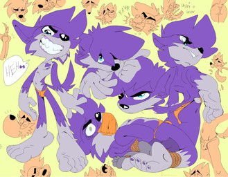 anthro arms_tied bdsm bondage bound bulge butt clothing feet foot_fetish gag hindpaw hogtied humanoid_feet male paws plantigrade soles solo tape tape_gag toes underwear oddjuice canid canine canis mammal wolf hi_res