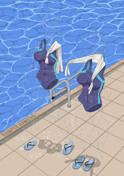 anthro athletic athletic_anthro camel_toe clothing duo female flip_flops footprint footwear fur grossspitz invisible nipple_outline one-piece_swimsuit poolside sandals shadow shoes sport_swimsuit swimwear tile towel towel_around_neck towel_on_shoulder water wet wet_body wet_fur hamperhamster nica_schaefer raina_von_weiss berger_blanc_suisse canid canine canis domestic_dog herding_dog mammal pastoral_dog absurd_res hi_res signature