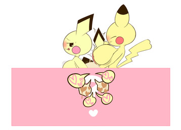 anthro anthrofied bodily_fluids butt censor_bar cum cum_on_butt excessive_cum excessive_genital_fluids female from_behind_position genital_fluids group heart_symbol hot_dogging male sex simple_background size_difference smaller_male standing_doggystyle trio white_background k-10 nintendo pokemon generation_1_pokemon generation_2_pokemon pichu pikachu pokemon_(species) 2020