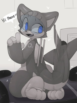 4_fingers aircraft airplane anthro biped blue_eyes cute_fangs eyewear eyewear_on_head fangs fingers fur goggles goggles_on_head grey_body grey_fur kemono kneeling machine male nude_anthro nude_male paws slim_anthro slim_male solo teeth vehicle presto_(artist) aircraft_animal domestic_cat felid feline felis living_aircraft living_airplane living_machine living_vehicle mammal 2024 3:4 absurd_res hi_res