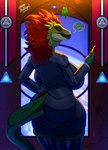 anthro big_breasts breasts business butt female holidays lips lipstick makeup solo walter_sache christmas lizard reptile scalie absurd_res hi_res