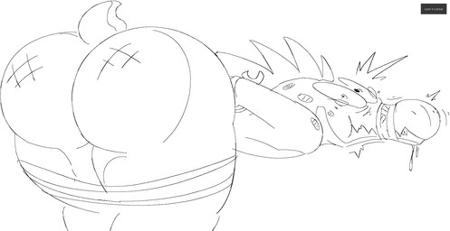 anthro bdsm bent_over big_butt bondage bound bubble_butt butt gag gagged huge_butt male nude solo mukihyena halo_(series) microsoft xbox_game_studios kiggy alien kig-yar ruuhtian scalie digital_media_(artwork) hi_res