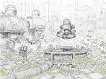 amazing_background anthro backpack biped bottomwear clothing detailed_background group machine pants plant scenery_porn shirt topwear ryo_yambe mammal mouse murid murine rodent 2020 4:3 detailed