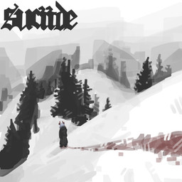 black_clothing blood blood_on_ground bodily_fluids clothing coniferous_tree evergreen_tree female fog foggy_background grey_hair hair horn logo pine_tree plant sky snow solo tree walking_away white_sky winter winter_coat suciide asian_mythology east_asian_mythology japanese_mythology mythology demon humanoid oni yokai 1:1 2025 absurd_res hi_res watermark