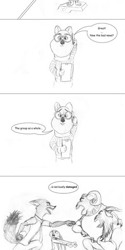 anthro argument dialogue female fight gesture group hand_gesture hooves horn hospital_gown male paws phone_call pointing pointing_at_another simple_background text white_background thalafictonfan disney zootopia chief_bogo dr._fuzzby judy_hopps nick_wilde officer_bucheron officer_chevre bighorn_sheep bovid bovine canid canine cape_buffalo caprine european_rabbit fox goat lagomorph leporid macropod mammal markhor marsupial oryctolagus quokka rabbit red_fox sheep true_fox comic english_text hi_res monochrome sketch