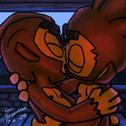 anthro bodily_fluids duo eyes_closed french_kissing hand_on_butt hand_on_shoulder hug kissing licking licking_tongue log_cabin low_light male male/male mountain nipples passionate plant sky sunset sweat tongue tree sean_serpentine bloons_tower_defense ninja_kiwi benjamin_(bloons) quincy_(bloons) haplorhine mammal monkey primate 1:1 absurd_res hi_res