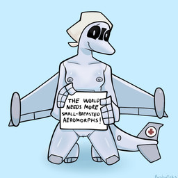 aircraft anthro black_sclera breasts clitoris feet female genitals glistening glistening_body headscarf holding_object holding_sign kneeling machine nipples nude propaganda sign small_breasts smile solo text toes vehicle wings bunchasticks mayday_(bunchasticks) aeromorph living_aircraft living_machine living_vehicle 1:1 english_text hi_res