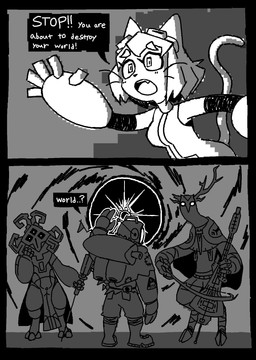 ambiguous_gender anthro dialogue female group male reaching_for_object reaching_out stu_(artist) gameoverse glitch_productions outer_wilds kit_bodega protagonist_(outer_wilds) solanum_(outer_wilds) the_prisoner_(outer_wilds) alien domestic_cat felid feline felis humanoid mammal nomai pursuers_(outer_wilds) comic hi_res monochrome sketch