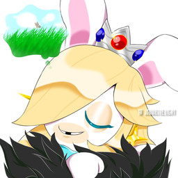 anthro black_hair blonde_hair blue_clothing blue_eyelashes blue_shirt blue_sky blue_topwear buckteeth clothed clothed_anthro clothed_female clothing cloud crown dream duo ear_piercing eyelashes eyes_closed female female_anthro gem grass hair hair_over_eye headgear light long_ears long_hair mitten_hands mostly_offscreen_anthro mostly_offscreen_character mostly_offscreen_female noseless open_mouth open_smile piercing pink_inner_ear plant ruby_(gem) sapphire_(gem) shirt simple_background sky sleeping smile star_ear_piercing teeth text thought_bubble topwear white_background jooniethenight mario_plus_rabbids_sparks_of_hope nintendo raving_rabbids rayman_(series) ubisoft edge_(mario_plus_rabbids) rabbid_rosalina arthropod butterfly insect lagomorph lepidopteran mammal rabbid 1:1 2022 artist_name colored crossover digital_drawing_(artwork) digital_media_(artwork) english_description hi_res lighting shaded