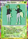 anthro barefoot breasts card card_template clothed clothed_anthro clothing drugs feet female fully_clothed iridescent marijuana pokemon_card solo text trading_card trading_card_template albinoraynedeer nintendo pokemon pokemon_tcg fan_character mary_gardena generation_9_pokemon pokemon_(species) sprigatito absurd_res digital_media_(artwork) english_text full-length_portrait hi_res model_sheet portrait