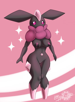 alternate_color anthro areola biped breasts eyelashes female fingers gem genitals neck_tuft nipples nude pink_eyes solo sparkles standing tuft vulva wide_hips latiar nintendo pokemon carbink generation_6_pokemon pokemon_(species) 2019 hi_res