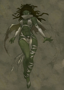 5_fingers 5_toes abs abstract_background armwear bone bottomwear bridal_gauntlets brown_hair cape clothed clothing crotch_apron dreadlocks empty_eyes feet female fingers front_view green_body green_skin hair humanoid_feet humanoid_hands loincloth looking_at_viewer not_furry plantigrade simple_background skimpy skull solo textured_background toes torn_clothing periwinkleimp humanoid orc