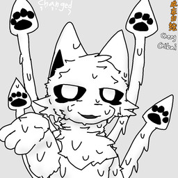 ambiguous_gender black_pawpads black_sclera fur latex looking_at_viewer open_mouth pawpads pupils smile solo stretching_arms tentacles white_body white_fur white_pupils white_tentacles wolfchengchibai changed_(video_game) squid_dog_(changed) aquatic canid canine cephalopod coleoid decapodiform goo_creature latex_creature mammal mollusk squid 1:1