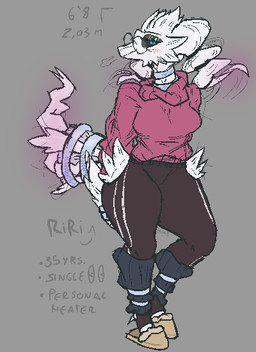 anthro black_sclera blue_eyes blush blush_lines bottomwear breasts clothed clothed_anthro clothed_female clothing eyewear female footwear glasses looking_at_viewer mature_female pants shirt shoes sigh sighing slippers solo sweater tail tall topwear turtleneck wearing_glasses mik3hawk mythology nintendo pokemon riri_(mik3hawk) dragon generation_5_pokemon legendary_pokemon mythological_creature mythological_scalie pokemon_(species) reshiram scalie colored