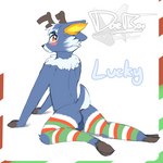 anthro antlers anus backsack balls blush butt clothing fur genitals hooves horn leg_stockings legwear legwear_only looking_back male mostly_nude open_mouth perineum short_tail solo stockings stockings_only tail doeboi lucky_the_deer_(doeboi) deer mammal 1:1 digital_media_(artwork) hi_res