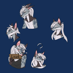 angry anthro bared_teeth bodily_fluids clothed clothing crying fangs glaring grey_eyes hair holding_object holding_sign looking_at_viewer male markings open_mouth sharp_teeth short_hair sign slim solo suggestive tattoo tears teasing teeth topless topless_male white_hair snowiefeather canid canine canis fox hybrid hyena mammal absurd_res hi_res