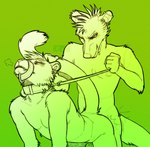 ambiguous_penetration andromorph andromorph/male andromorph_penetrated anthro anthro_on_anthro anthro_penetrated anthro_penetrating anthro_penetrating_anthro bodily_fluids breath breed collar duo ear_piercing eyes_closed from_behind_position fur genital_fluids glare hair intersex intersex/male intersex_penetrated leash leash_pull leashed_collar male male_penetrating male_penetrating_andromorph male_penetrating_intersex muzzle_(object) muzzled narrowed_eyes nipples nude obscured_penetration orgasm orgasm_face penetration penile penile_penetration piercing raised_tail sex short_hair smile tail tail_grab 0ct0m0n0 ambiguous_species mammal hi_res monochrome