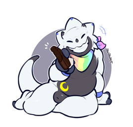 animal_genitalia anthro balls belly candy chocolate chocolate_bar dessert food fully_sheathed genitals grin horn kerchief kerchief_only male mostly_nude neckerchief neckerchief_only neckwear offering_food offering_to_viewer overweight sheath smile solo thick_thighs white_body paw-pawmot bandai_namco digimon digimon_(species) gammamon scalie hi_res