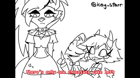 animatic anthro cake clapping dessert female food group japanese knife male male/female trio icey_(artist) hazbin_hotel hellaverse helluva_boss mythology loona_(helluva_boss) millie_(helluva_boss) moxxie_(helluva_boss) niffty_(hazbin_hotel) canid canid_demon canine demon hellhound imp mammal mythological_canine mythological_creature 16:9 animated hi_res short_playtime sound video widescreen