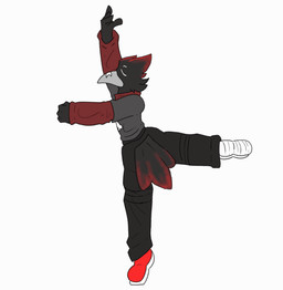 anthro beak beak_scar black_body black_bottomwear black_clothing black_feathers black_pants black_shirt black_topwear bottomwear clothing dot_eyes feathers footwear grey_beak male on_one_leg pants pirouette_(ballet) red_body red_clothing red_feathers red_footwear red_shirt red_shoes red_topwear scar shirt shoes simple_eyes solo spinning standing topwear white_clothing white_eyes white_footwear white_shoes deskhyena vee_(ninvee) avian bird corvid corvus_(genus) crow oscine passerine 2d_animation animated short_playtime