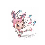 ambiguous_gender clothing cosplay costume evolutionary_family feral footwear hoodie jacket pokemon_costume shoes solo standing topwear itsbirdyart nintendo pokemon eevee eeveelution generation_1_pokemon generation_6_pokemon pokemon_(species) sylveon 1:1 2013 colored_pencil_(artwork) traditional_media_(artwork) watermark