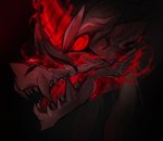 corruption crystal feral geode hair horn night open_mouth solo teeth wounded gaiki genshin_impact mihoyo mythology subject_two_(genshin_impact) dragon equid equine homunculus hybrid mammal mythological_creature mythological_equine mythological_scalie rifthound scalie unicorn digital_media_(artwork) hi_res