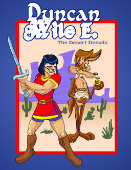 3_toes 4_fingers 5_fingers abstract_background anthro arm_tuft athletic athletic_anthro athletic_male belly belt biped black_eyes black_hair black_nose boots brown_body brown_boots brown_clothing brown_footwear brown_fur cactus calf_tuft canyon casual_nudity chest_tuft clenched_teeth clothed_human_nude_anthro clothing coin daring desert duo ears_front elbow_tuft eyebrows feet fingers footwear fur hair half-closed_eyes holding_melee_weapon holding_object holding_sack holding_sword holding_weapon humanoid_hands humanoid_heel knee_tuft knight leg_tuft long_hair male melee_weapon mischievous mischievous_smile multicolored_body multicolored_fur narrowed_eyes nude nude_anthro open_mouth open_smile outside paws pecs plant plantigrade red_clothing red_shirt red_topwear red_tunic sack shirt shoes shoulder_tuft shrub skinny smile standing sword tan_belly tan_body tan_eyebrows tan_fur tan_skin tan_sky teeth text title toes topwear tuft tunic two_tone_body two_tone_fur warrior weapon white_sclera yellow_sclera stevethedragon duncan_and_mallory looney_tunes warner_brothers duncan_(duncan_and_mallory) wile_e._coyote canid canine canis coyote human mammal 2010 character_name colored crossover digital_drawing_(artwork) digital_media_(artwork) english_text hi_res shaded sketch