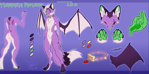 anthro collar male organs paws solo stomach wings bonnefille mythology yukensha canid canine dragon fox hybrid mammal mythological_creature mythological_scalie scalie absurd_res hi_res model_sheet
