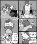 anthro blush bottomwear clothing dialogue duo eyewear glasses hug male moobs pants shirt slightly_chubby text topwear undressing axismarcy unicorn_wars padre_(unicorn_wars) sargento_caricias bear mammal 2023 absurd_res comic hi_res monochrome spanish_text translation_check translation_request