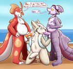 3_toes 4_fingers anthro anthro_on_anthro anthro_penetrated anthro_penetrating anthro_penetrating_anthro arm_fin ball_fondling balls barbel_(anatomy) beach black_eyes blue_body blush bodily_fluids cheek_fins chest_tuft claws cum cum_in_hair cum_on_chest cum_on_face cum_on_head cum_on_penis cum_string cumshot dialogue dorsal_fin ejaculation eyewear eyewear_on_head fangs feet fellatio fin fingers fondling foreskin front_view fur genital_fluids genitals glans goggles goggles_on_head grey_body grey_fur group group_sex hair half-closed_eyes head_fin heart_symbol inner_ear_fluff interspecies kneeling looking_at_another looking_down looking_up male male/male male_penetrated male_penetrating male_penetrating_male markings narrowed_eyes nude oral orange_body orange_penis orange_scales orange_spots orgasm overweight overweight_anthro overweight_male penetration penile penis pink_balls pink_body pink_penis pink_scales purple_body purple_penis purple_scales purple_stripes red_body red_glans red_scales sand scales sea seaside sex sharp_teeth side_view slightly_chubby slightly_chubby_anthro slightly_chubby_male smile speech_bubble spots spotted_body spotted_scales standing striped_body striped_markings striped_scales striped_tail stripes sweat tail tail_fin tail_markings tan_eyes teeth text thick_tail threesome toe_claws toes trio tuft water white_balls white_body white_claws white_hair white_scales yellow_sclera felino nintendo pokemon pier_(felino) tommy_koi amur_carp carp cyprinid cypriniform fish floatzel generation_4_pokemon koi mammal marine mustelid pokemon_(species) shark typical_carp 2021 absurd_res english_text hi_res